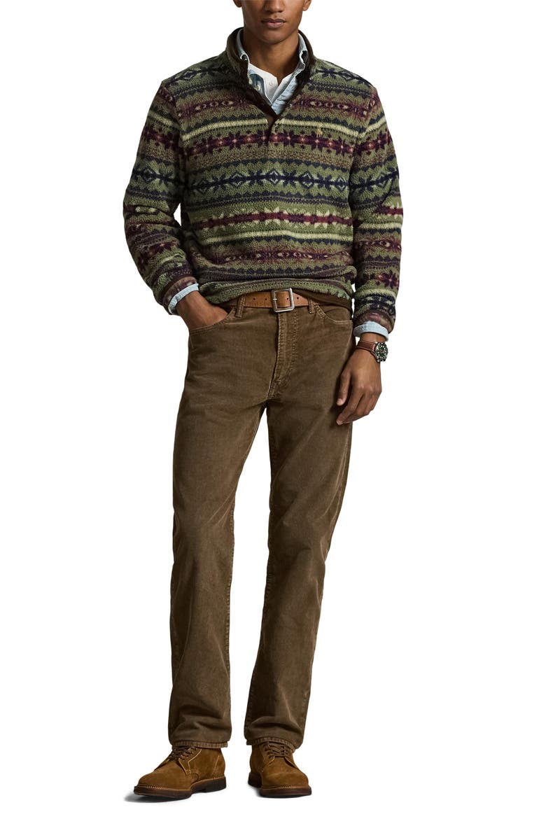Straight Leg Corduroy Five Pocket Pants, Alternate, color, BROWN SOFT FADE