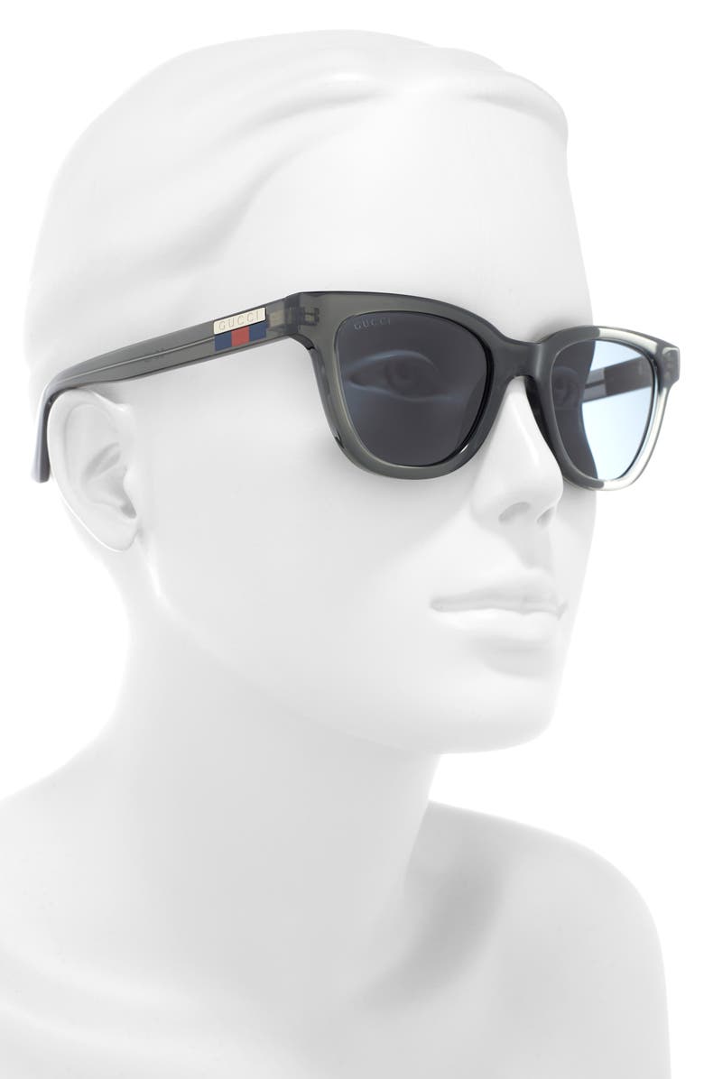Gucci 51mm Square Sunglasses, Alternate, color, Grey Grey Blue