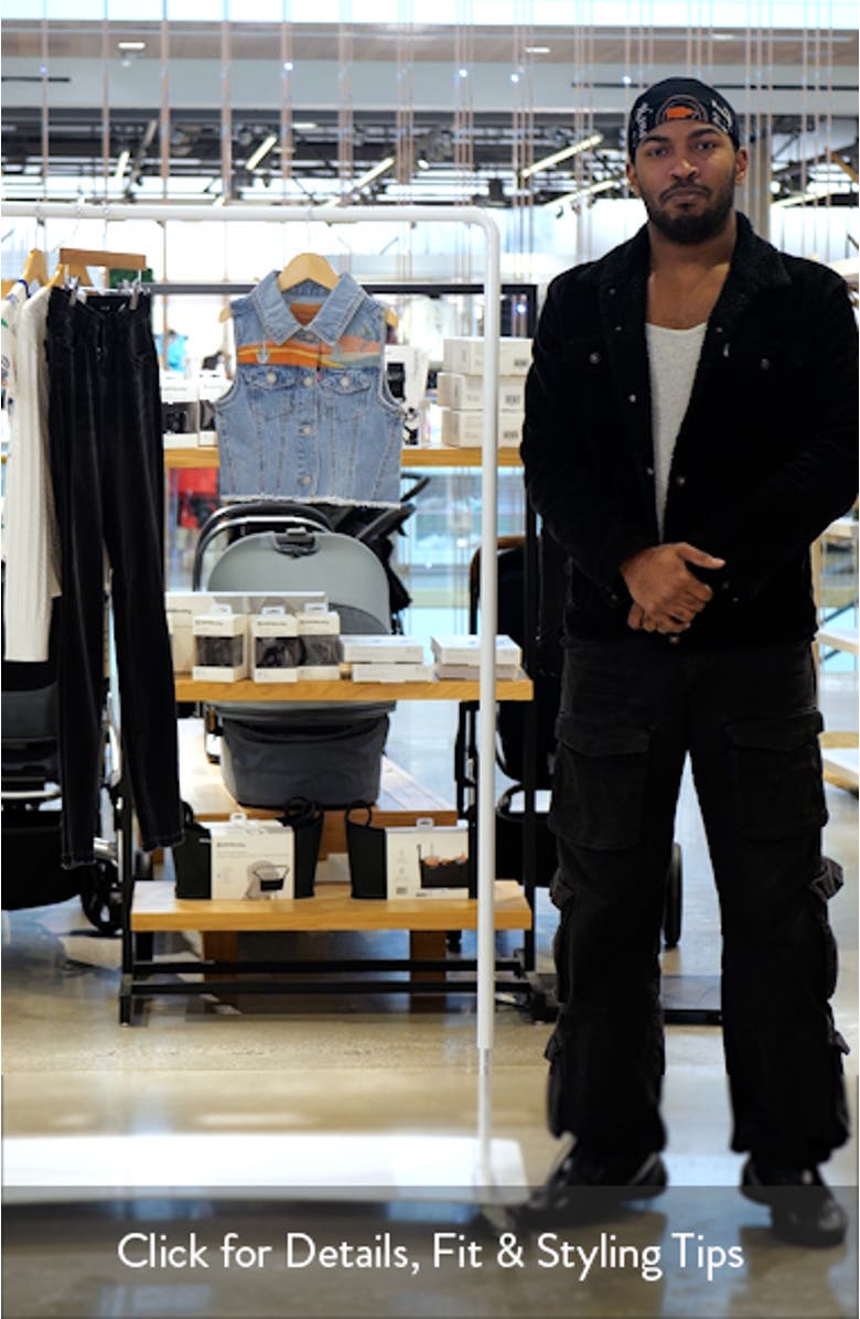 Kids' Embroidered Raw Hem Denim Vest, sales video thumbnail