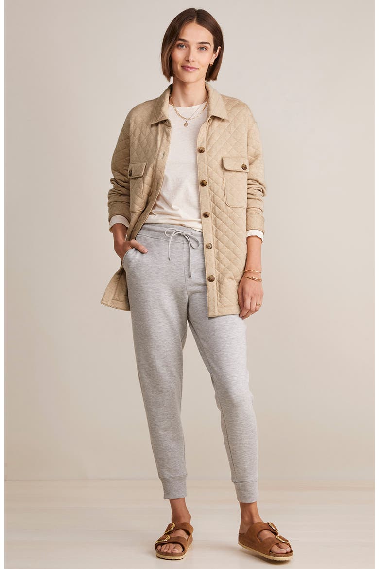 Dreamcloth Quilted Shirt Jacket, Alternate, color, OFFICER KHAKI HEATHER
