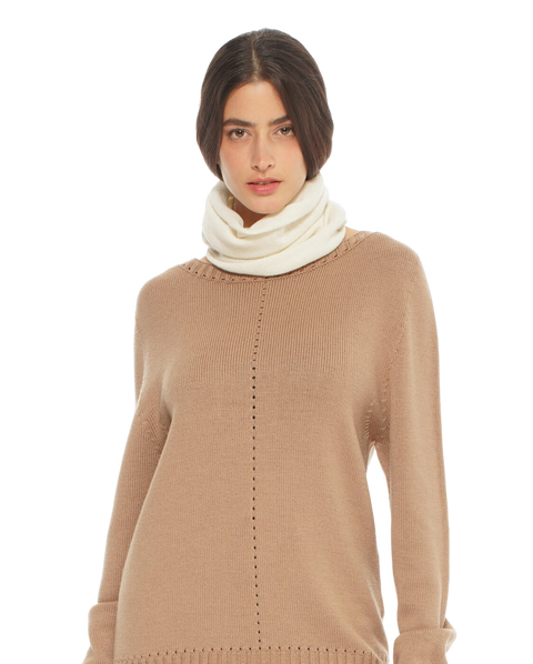 Pure Cashmere Knit Collar Scarf