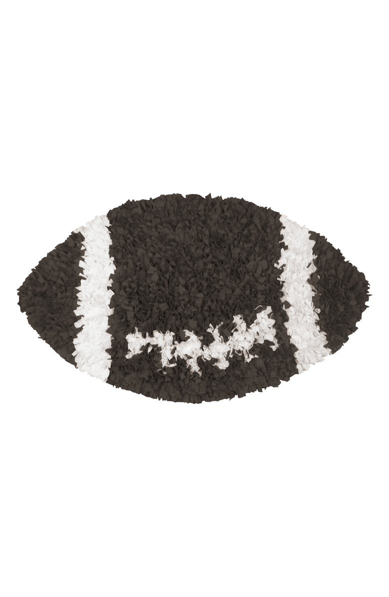 R16 HOME Shaggy Raggy Football Rug, Main, color, Brown/ White