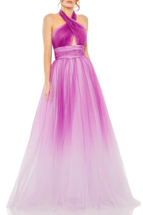 Sleeveless Cross Front Tulle Dress