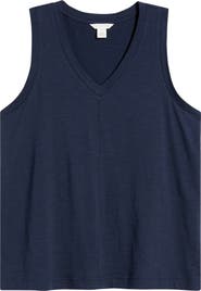 Caslon® Cotton Blend Slub Swing Tank