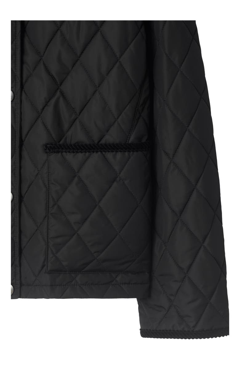 Burberry Quilted Nylon Jacket, Alternate, color, Black/Sand