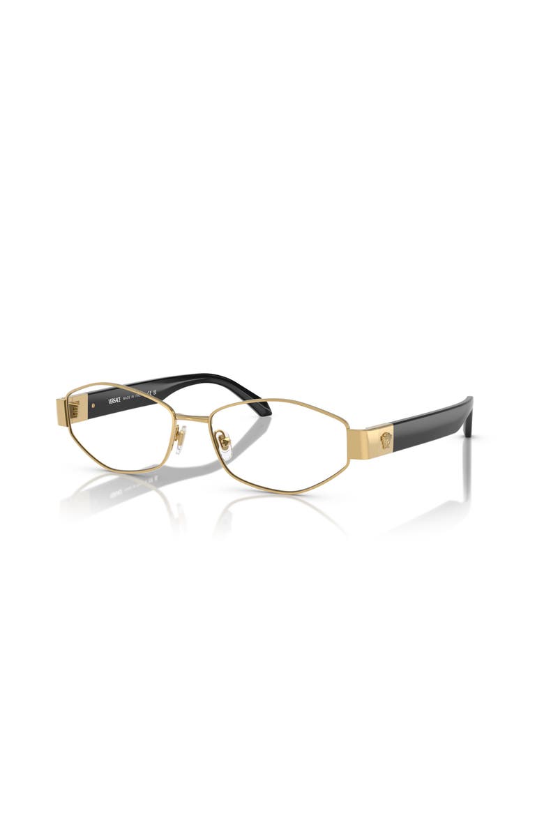 Versace 55mm Irregular optical glasses, Main, color, Gold