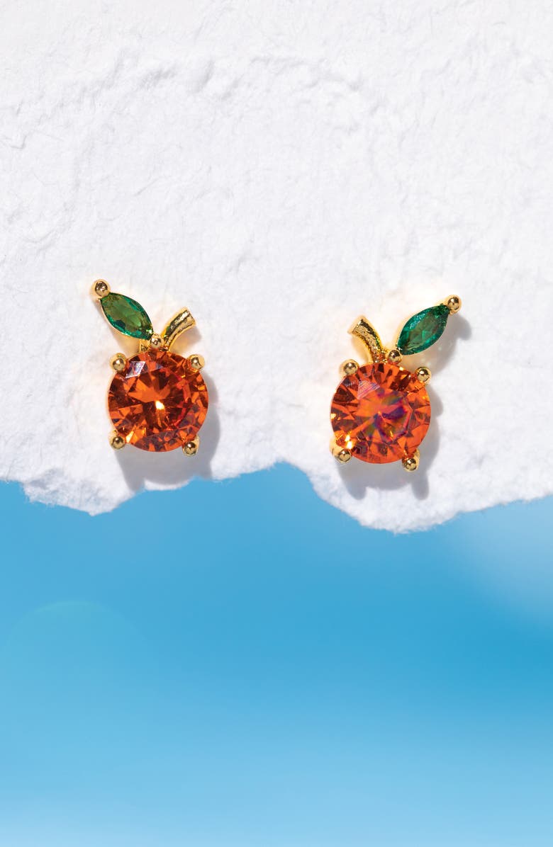 Girls Crew Orange Juice Stud Earrings, Alternate, color, Gold