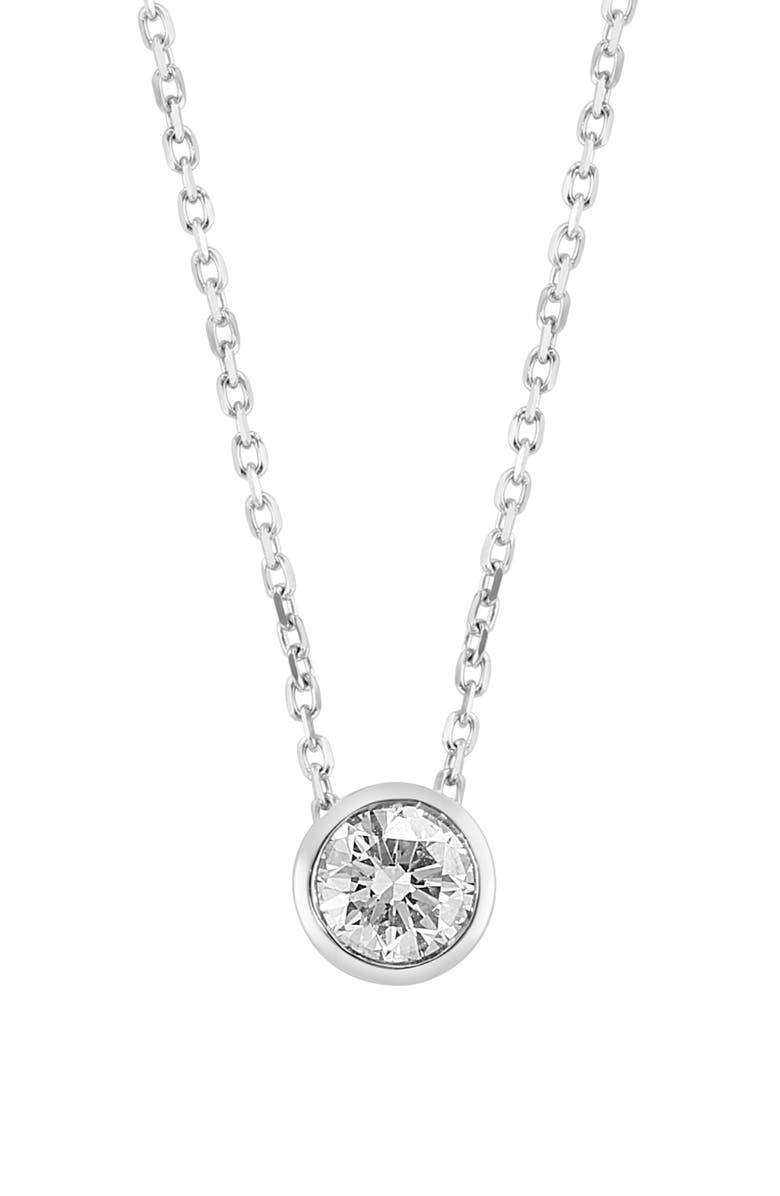 EFFY 14K White Gold Lab Grown Diamond Pendant Necklace - 0.26ct, Alternate, color,