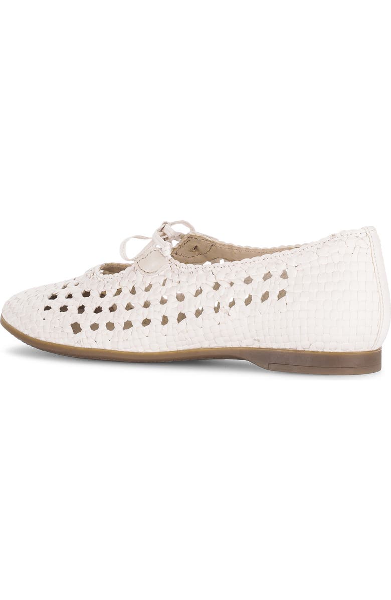 Gabor Woven Ballet Flat, Alternate, color, Creme
