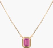 Aurate Lab Grown Pink Sapphire Heirloom Necklace