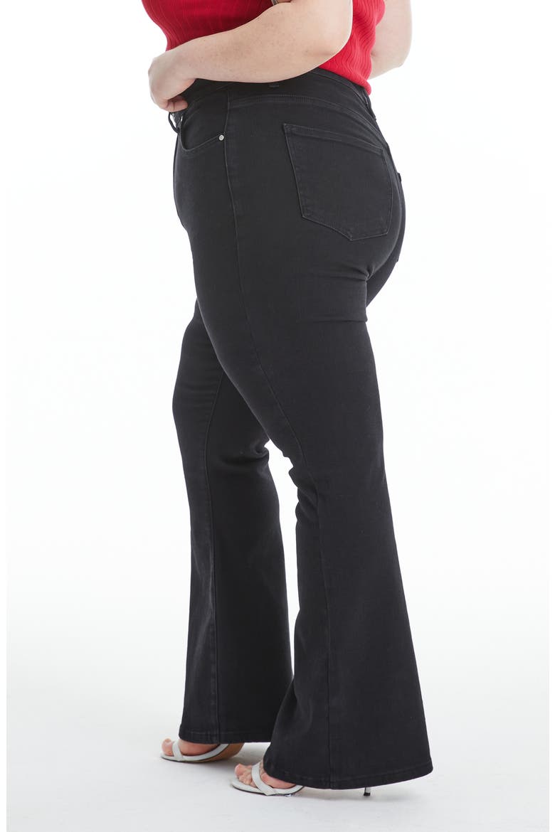 High Waist Flare Jeans, Alternate, color, SOLID BLACK