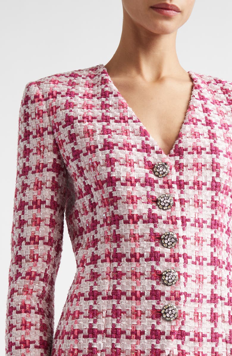 ST. JOHN Suzy Ritz Tweed Jacket, Alternate, color, Peony / Magenta Metallic Multi