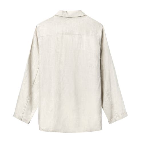 Tombolo Easy-going Jacket In Sand Linen