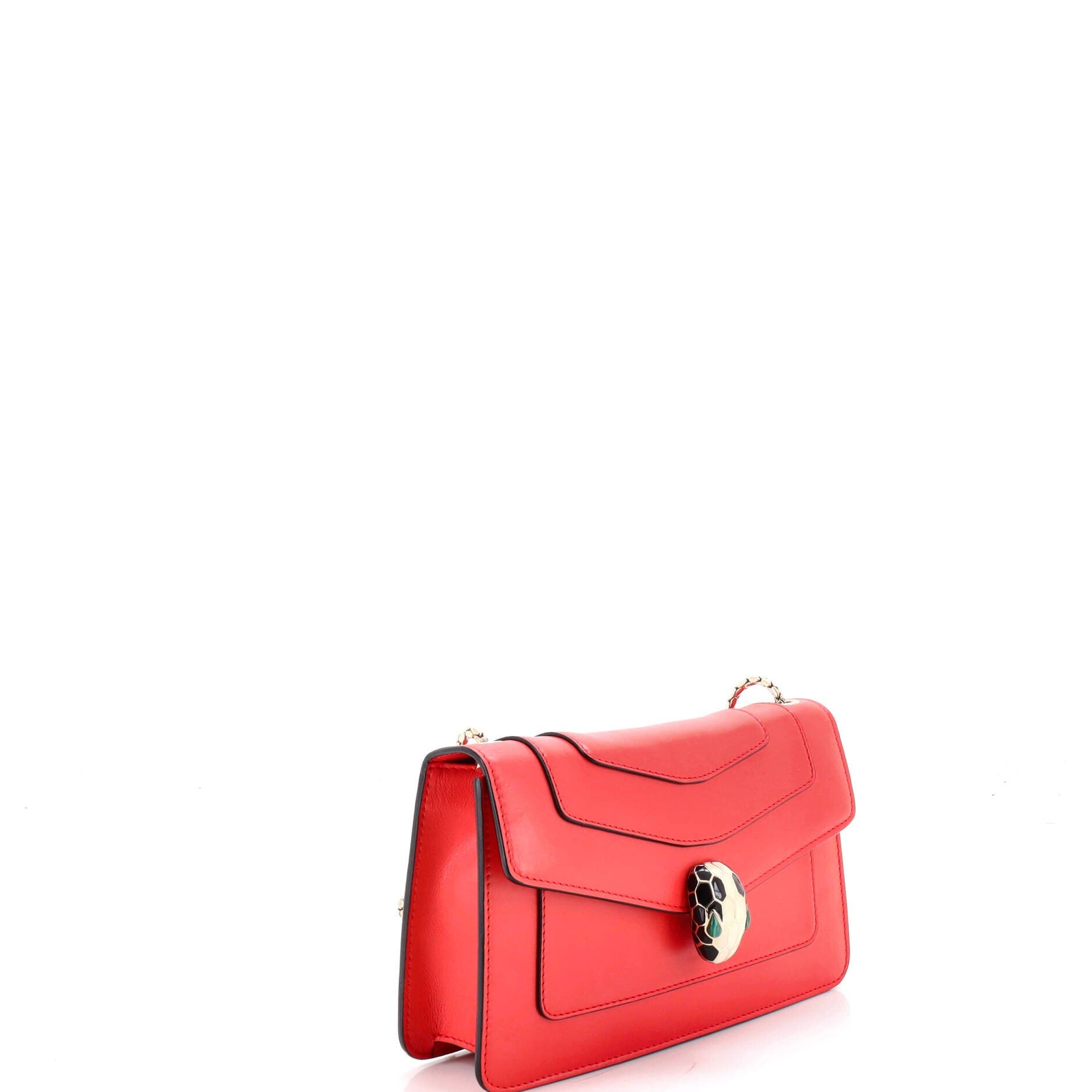 Serpenti Crossbody Bag Leather Small, Alternate, color, Red