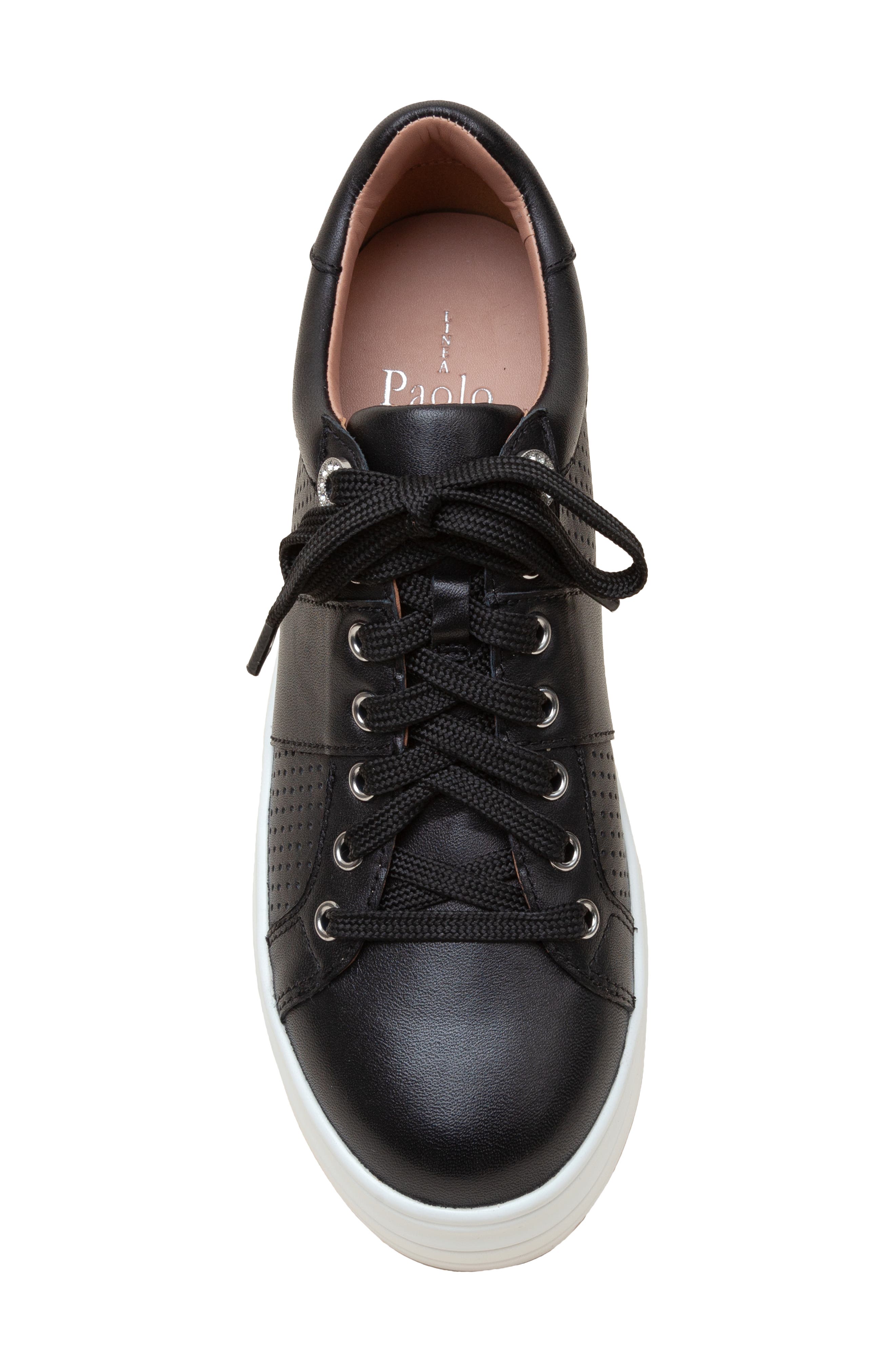 Linea Paolo Jett Platform Sneaker, Alternate, color, Black