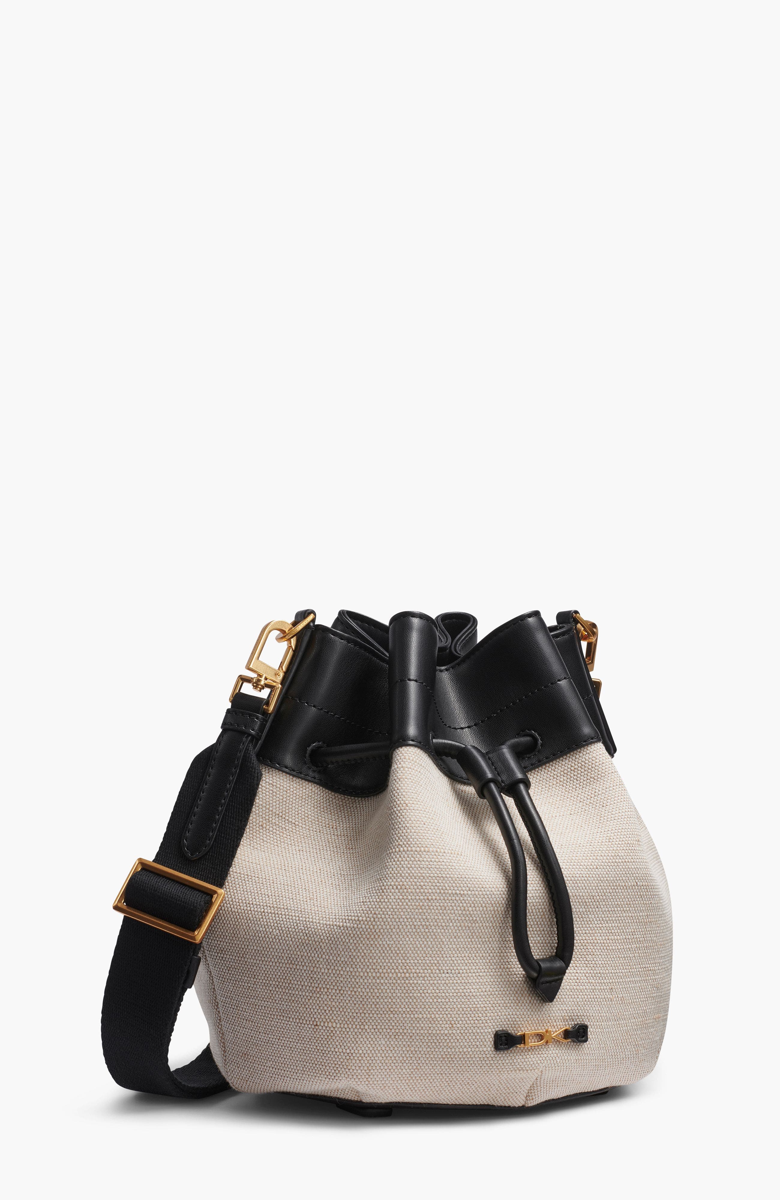 Donna Karan New York Weekend Bucket, Alternate, color, Natrl/Black