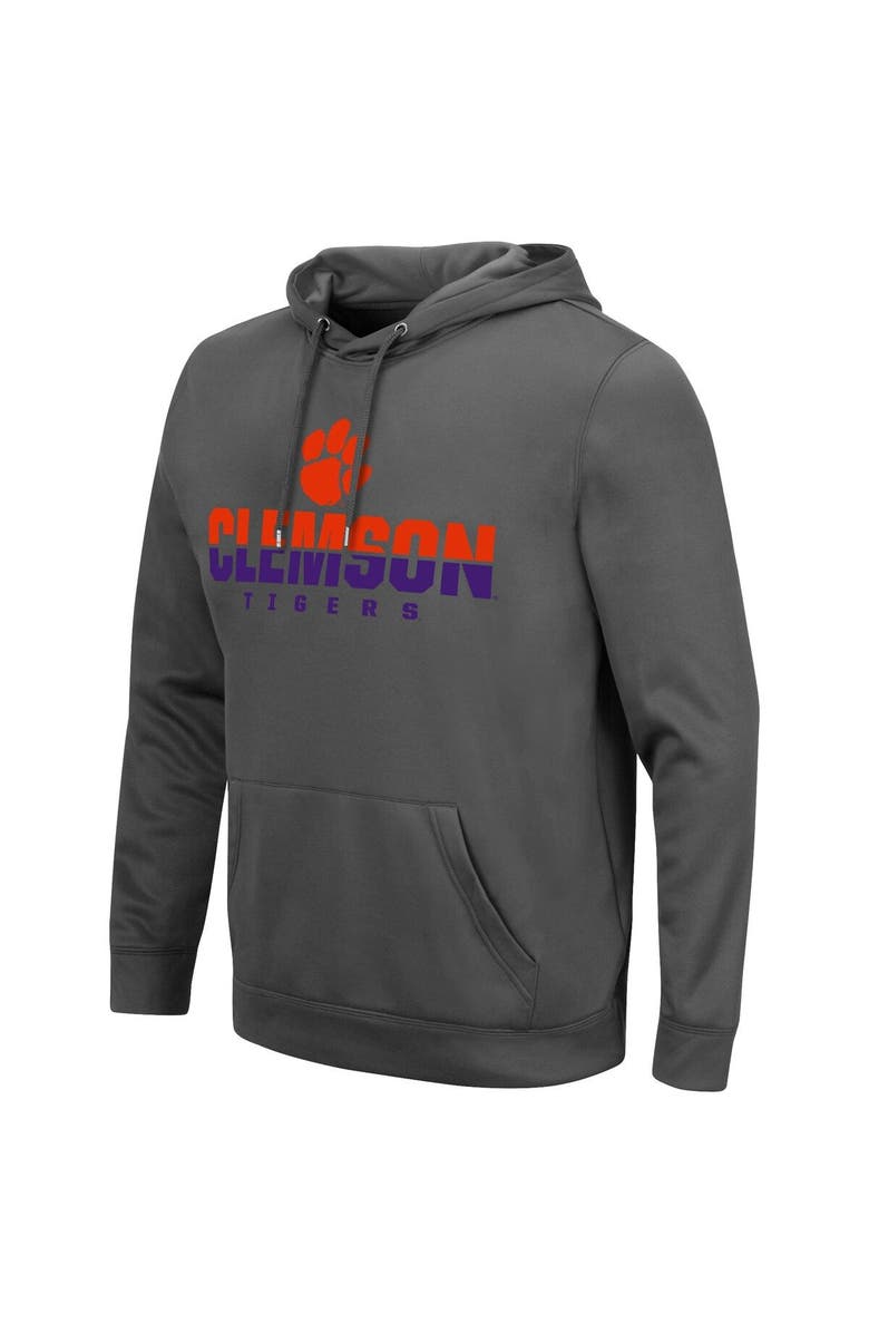 COLOSSEUM Men's Colosseum Charcoal Clemson Tigers Lantern Pullover Hoodie, Alternate, color, Charcoal