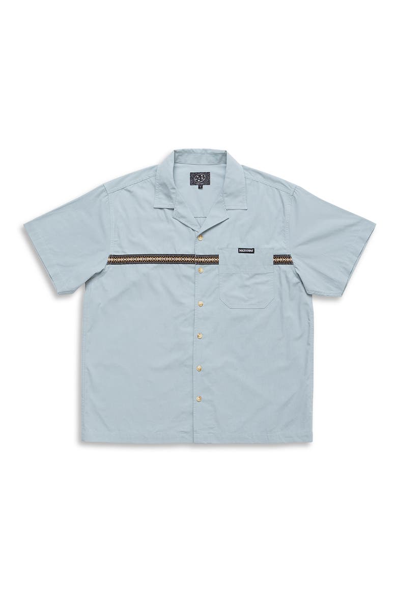Elements Jacquard Tape Cotton Camp Shirt, Alternate, color, SAGE