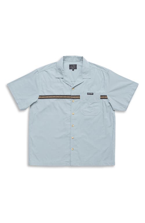 Maui And Sons Maui & Sons Elements Jacquard Tape Cotton Camp Shirt In Sage