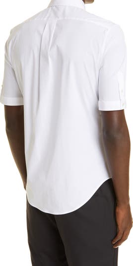 Tシャツ・カットソー alexander mcqueen SS23 PIJAMA SHIRT (735309_QUZ580902) Maxi Logo Print Oversized T-Shirt - Hionidis Mankind