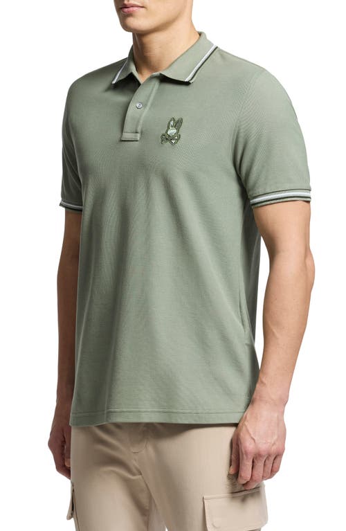 Psycho Bunny Baxter Tipped Pima Cotton Piqué Polo In Sea Spray