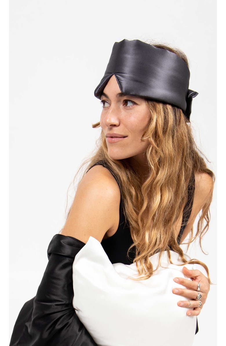 Drowsy Sleep Co. Silk Sleep Mask, Alternate, color, Moonlight Shadow