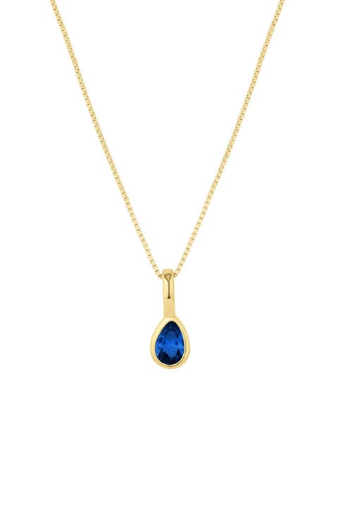 Teardrop Birthstone Necklace