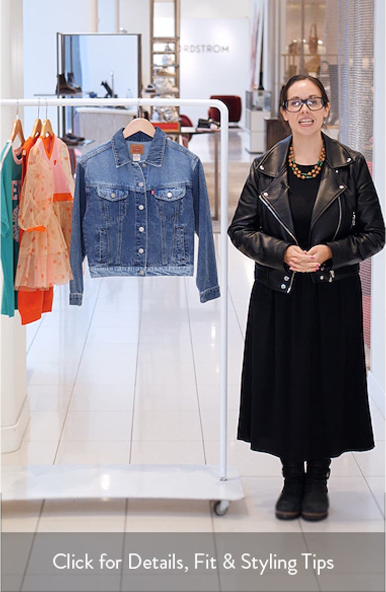 Kids' '90s Colorblock Denim Trucker Jacket, sales video thumbnail