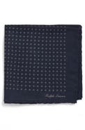 Ralph Lauren Purple Label Polka Dot Cashmere & Silk Pocket Square