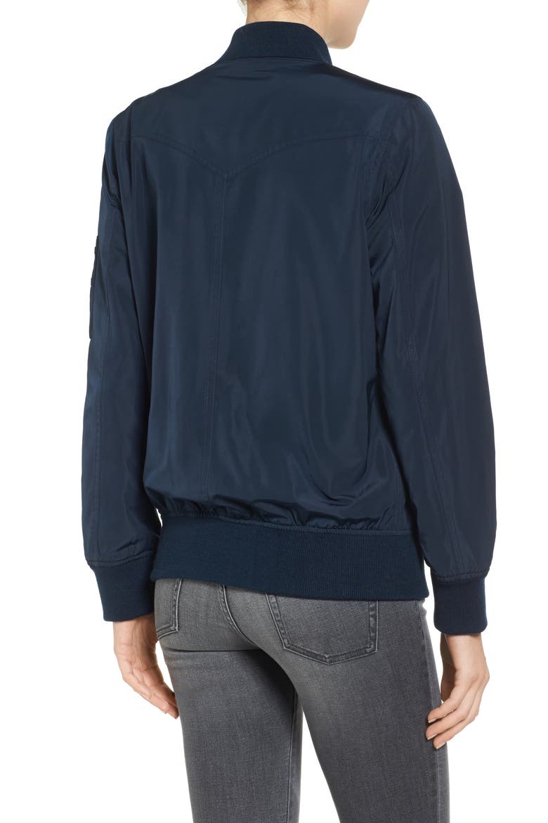 MA-1 Satin Bomber Jacket, Alternate, color, NAVY