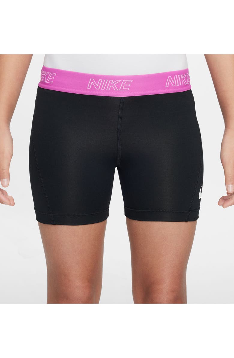 Nike Kids' Victory Gel Bike Shorts, Alternate, color, Black/ Active Fuchsia/ White