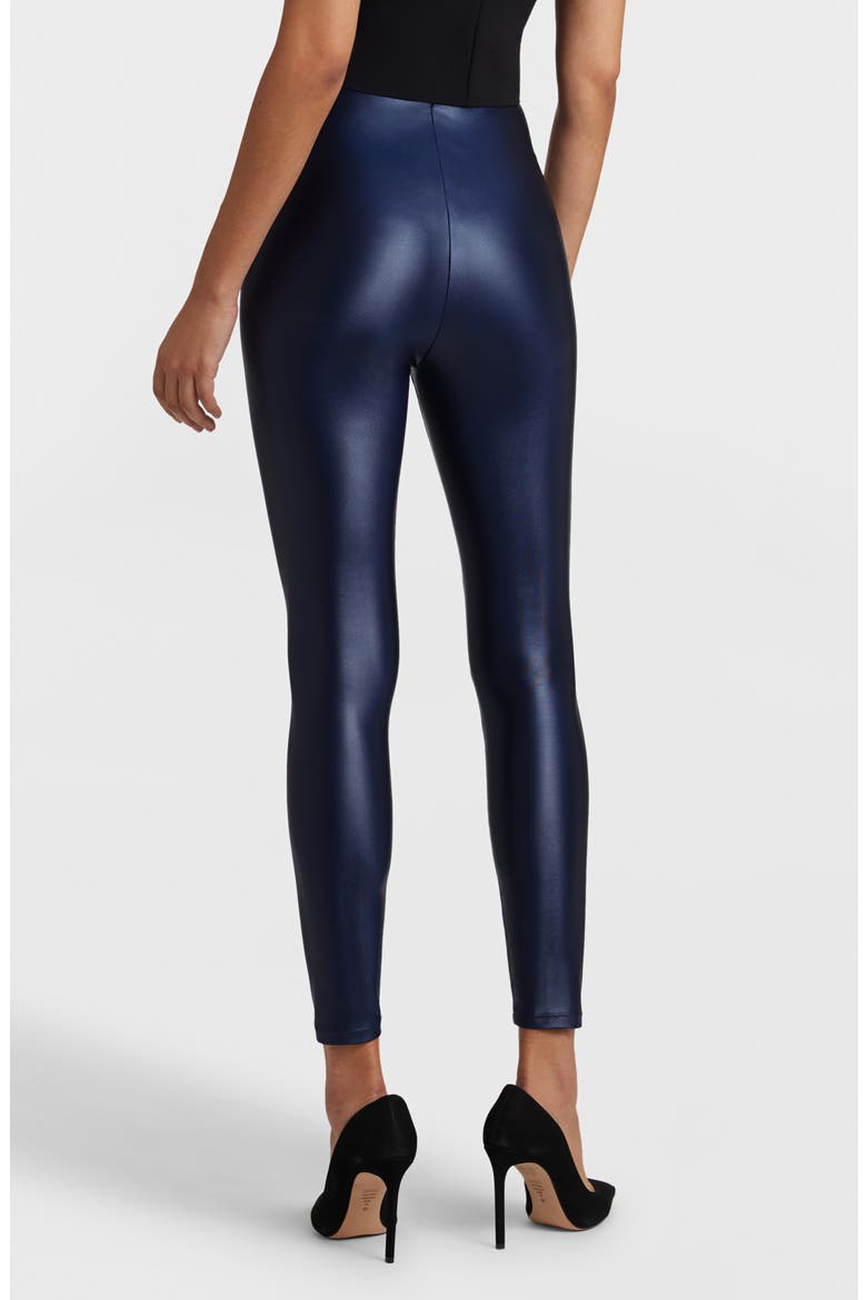 Matte Metallic Leggings, Alternate, color, SAPPHIRE