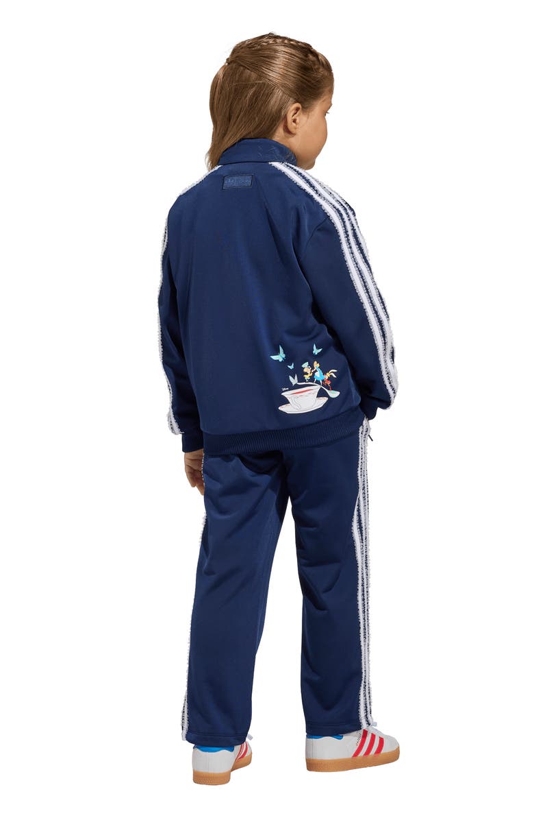 adidas x Disney Alice in Wonderland Kids' Firebird Track Jacket & Pants Set, Alternate, color, Night Indigo/ White