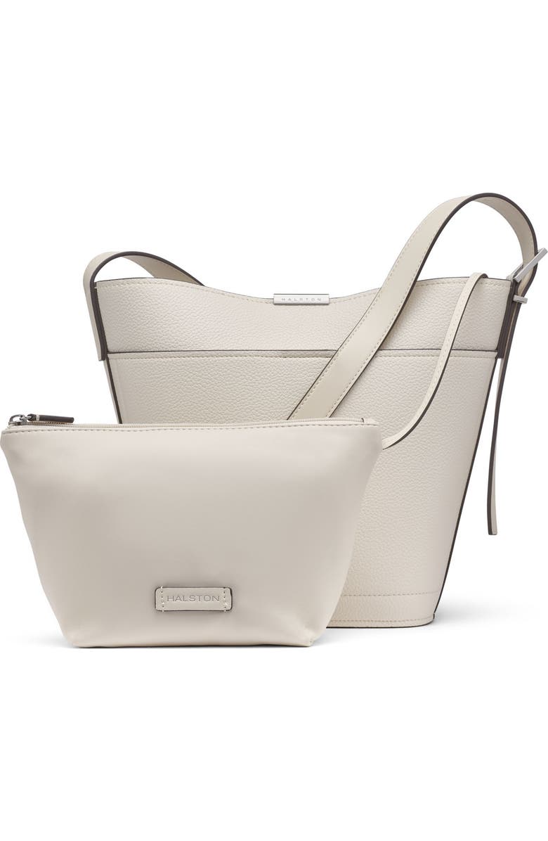HALSTON Jagger Large Bucket Bag, Main, color, Cream