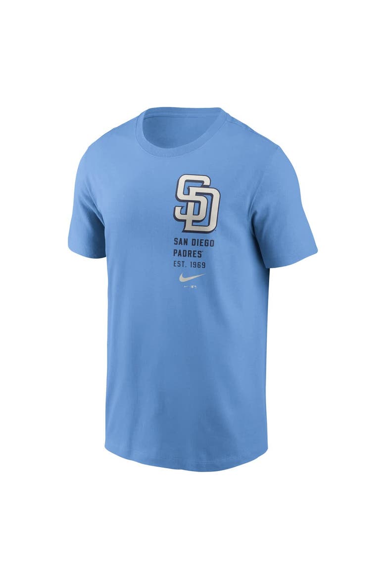 Men's Nike  Light Blue San Diego Padres Record Shattered T-Shirt, Alternate, color, Light Blue