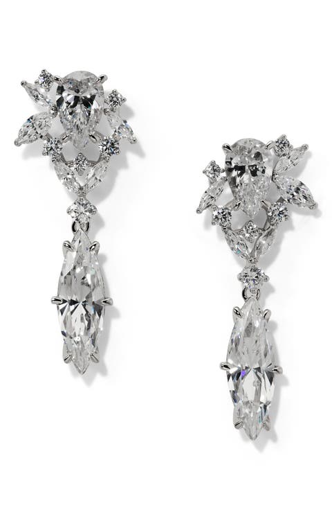 Cannes Cubic Zirconia Drop Earrings