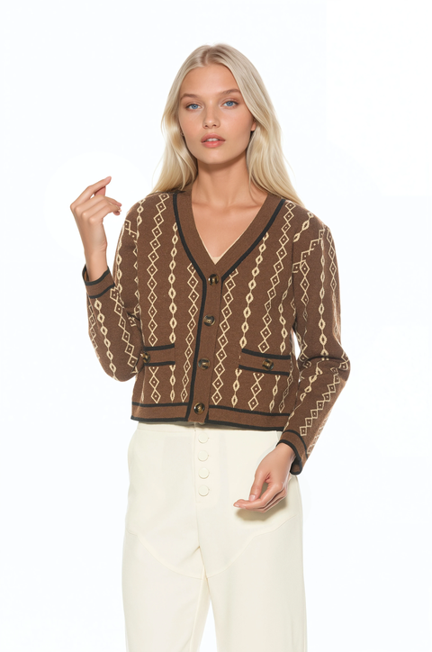 Briar Collegiate Contrast Trim Cardigan