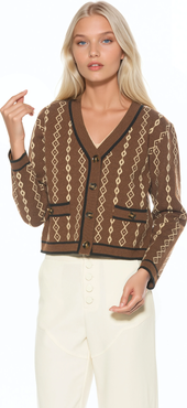 Alexia Admor Briar Collegiate Contrast Trim Cardigan