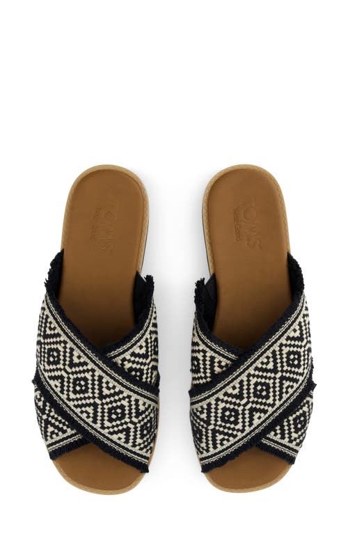 Shop Toms Mae Crisscross Slide Sandal In Black/ivory