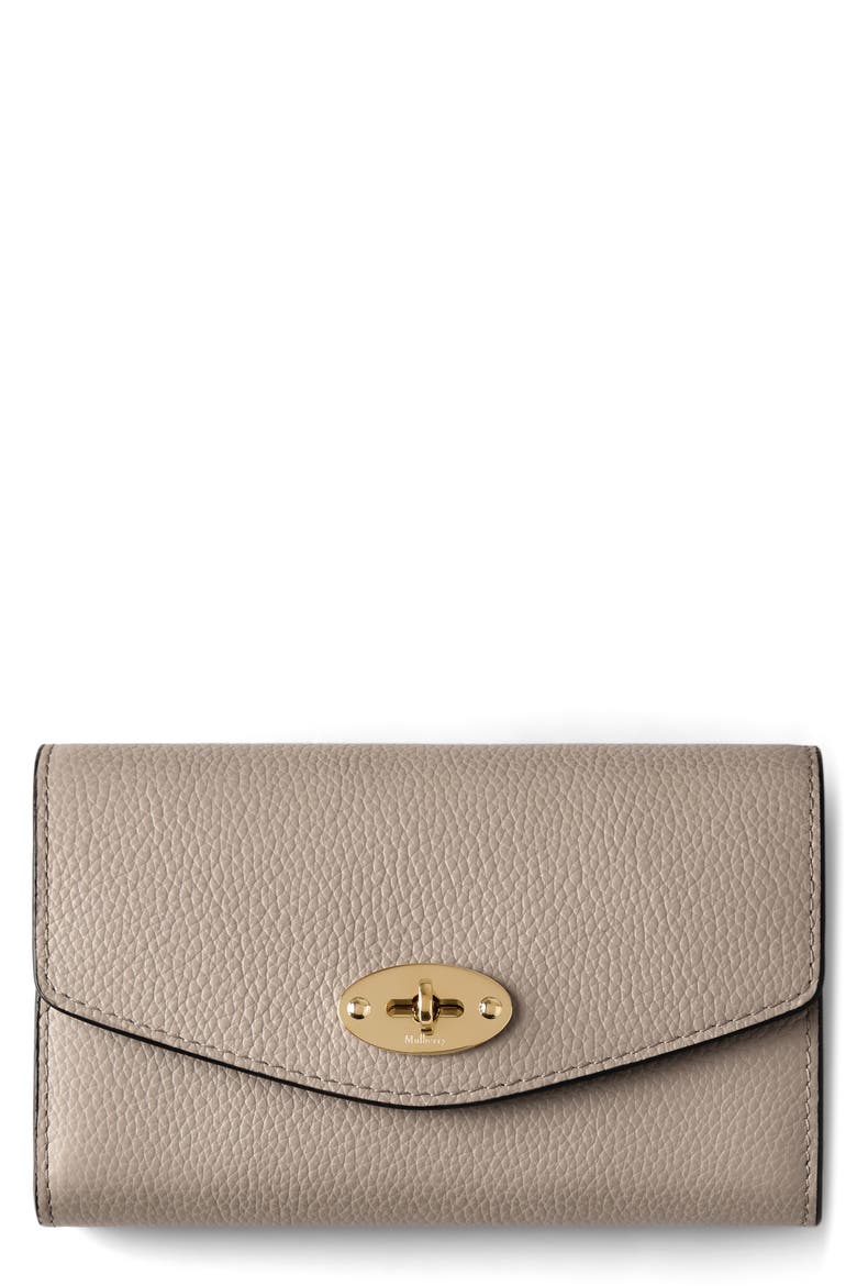 Medium Darley Leather Continental Wallet, Main, color, CASHMERE TAUPE