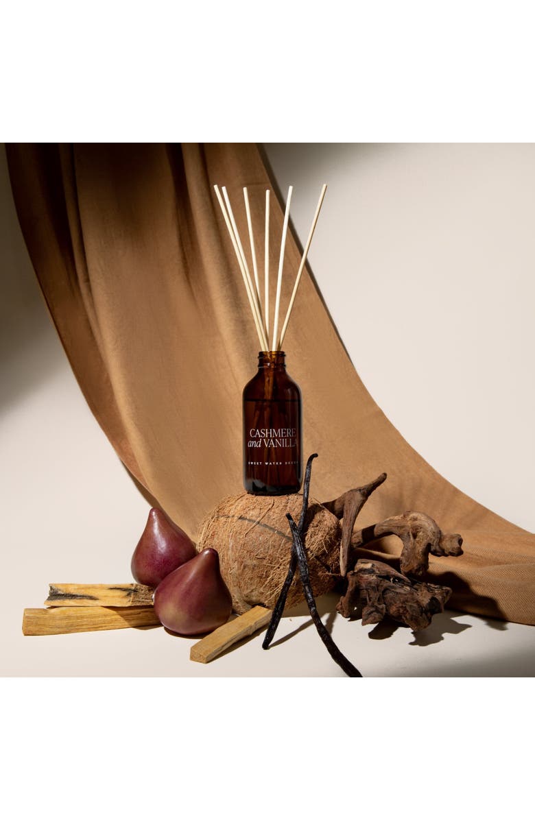 SWEET WATER DECOR Amber Glass Reed Diffuser - Spa Scents, Alternate, color, Cashmere & Vanilla