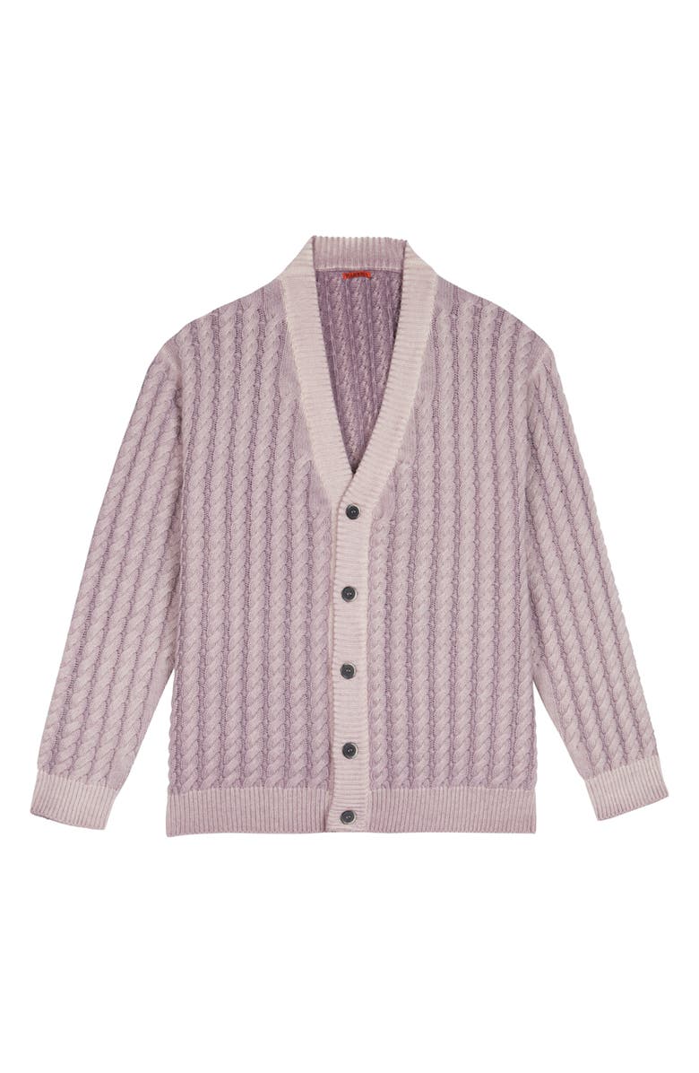 Barena Venezia Cable Knit Wool Blend Cardigan, Alternate, color, 