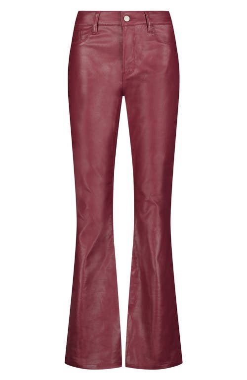 The Noli Shop Aria Coated Flare Jean Petite In Purple