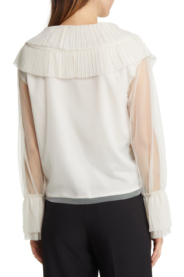 Gloria Ruffle Cardigan, Alternate, color, IVORY