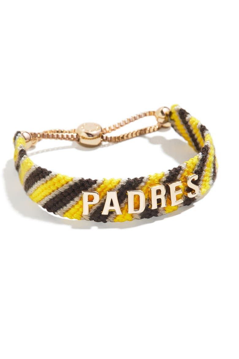 San Diego Padres Woven Friendship Bracelet, Main, color, Yellow