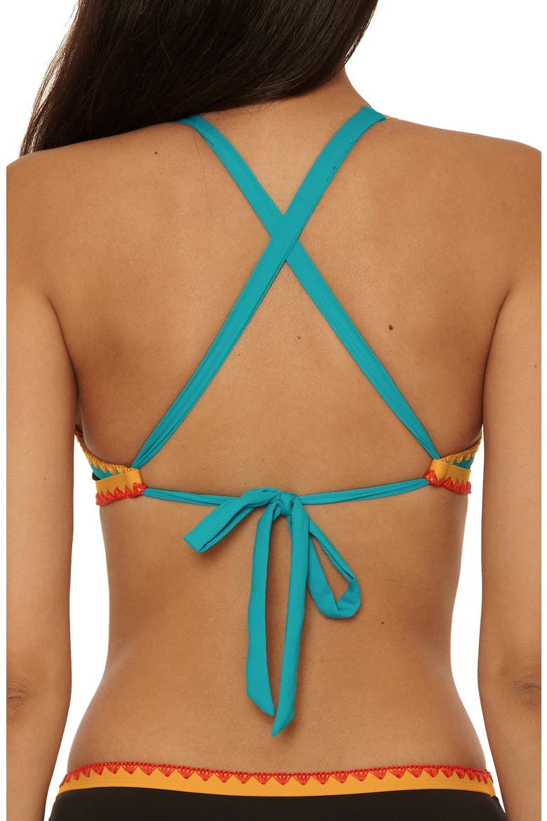 Avila Halter Bikini Top, Alternate, color, BLACK