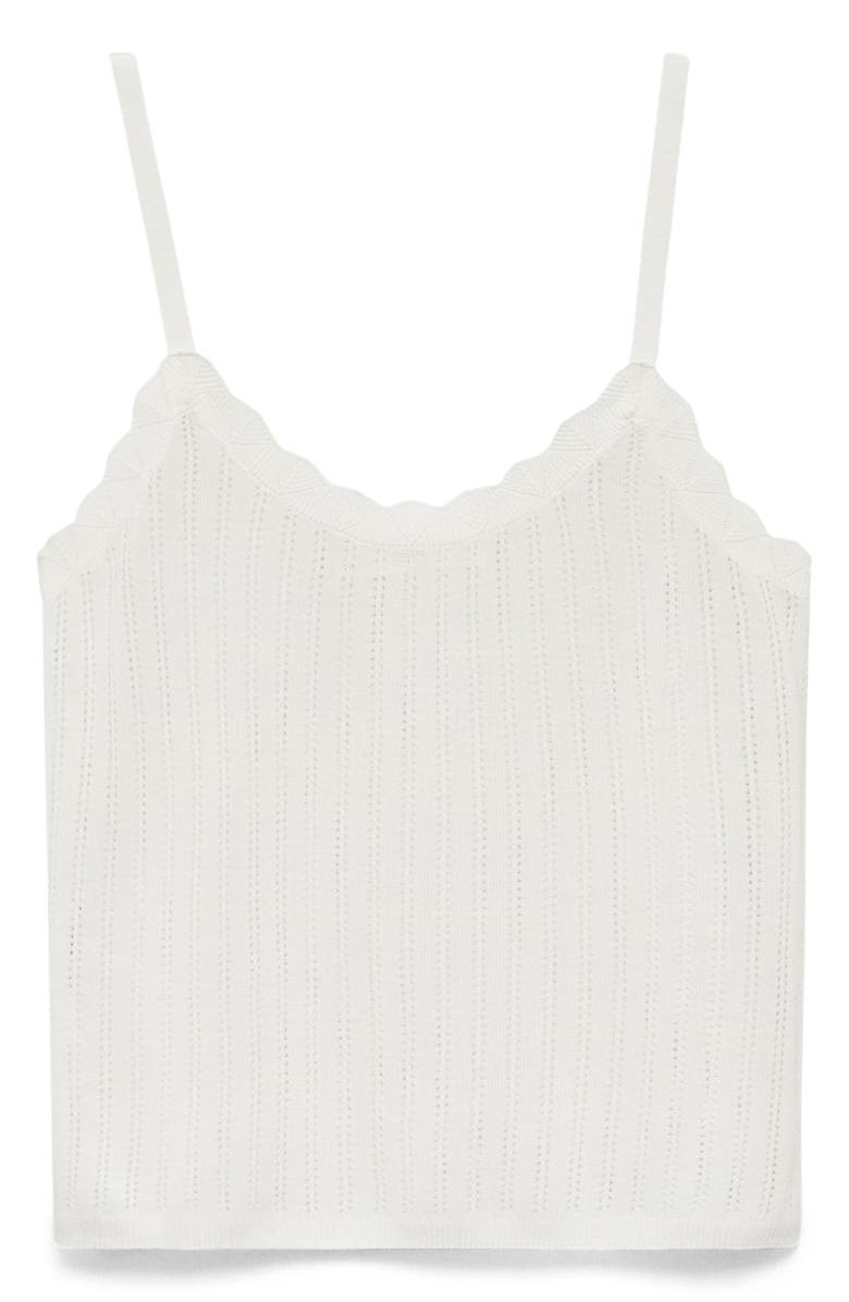 MANGO Pointelle Lounge Camisole, Main, color, 