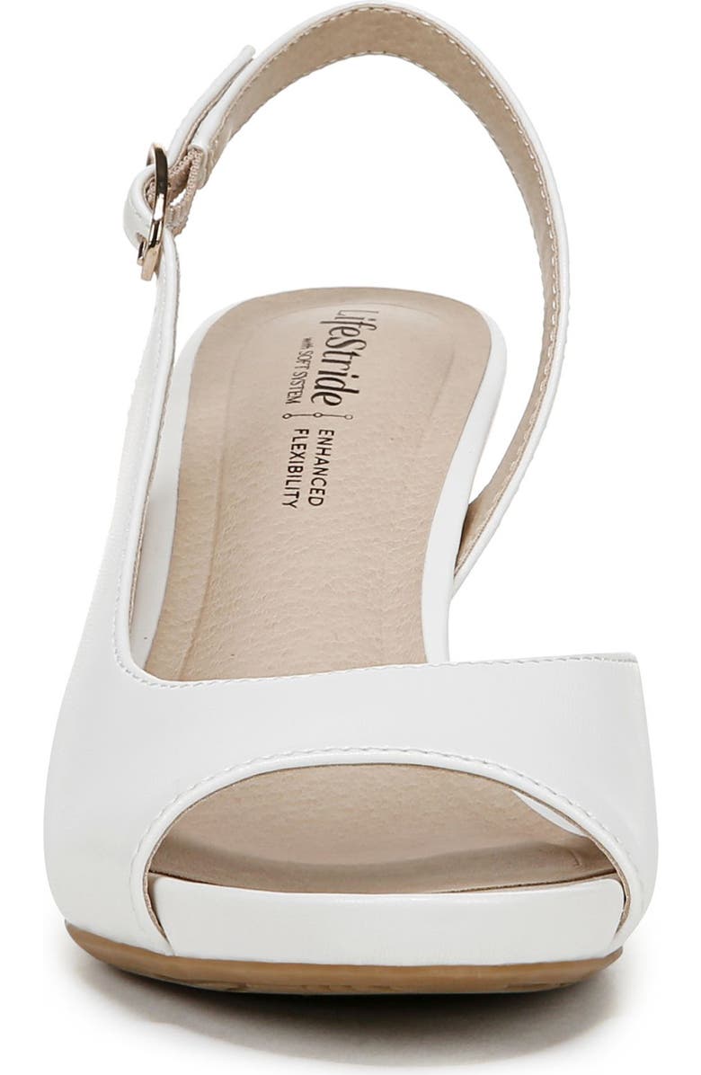 LifeStride Teller Slingback Peep Toe Pump - Wide Width Available, Main, color, White