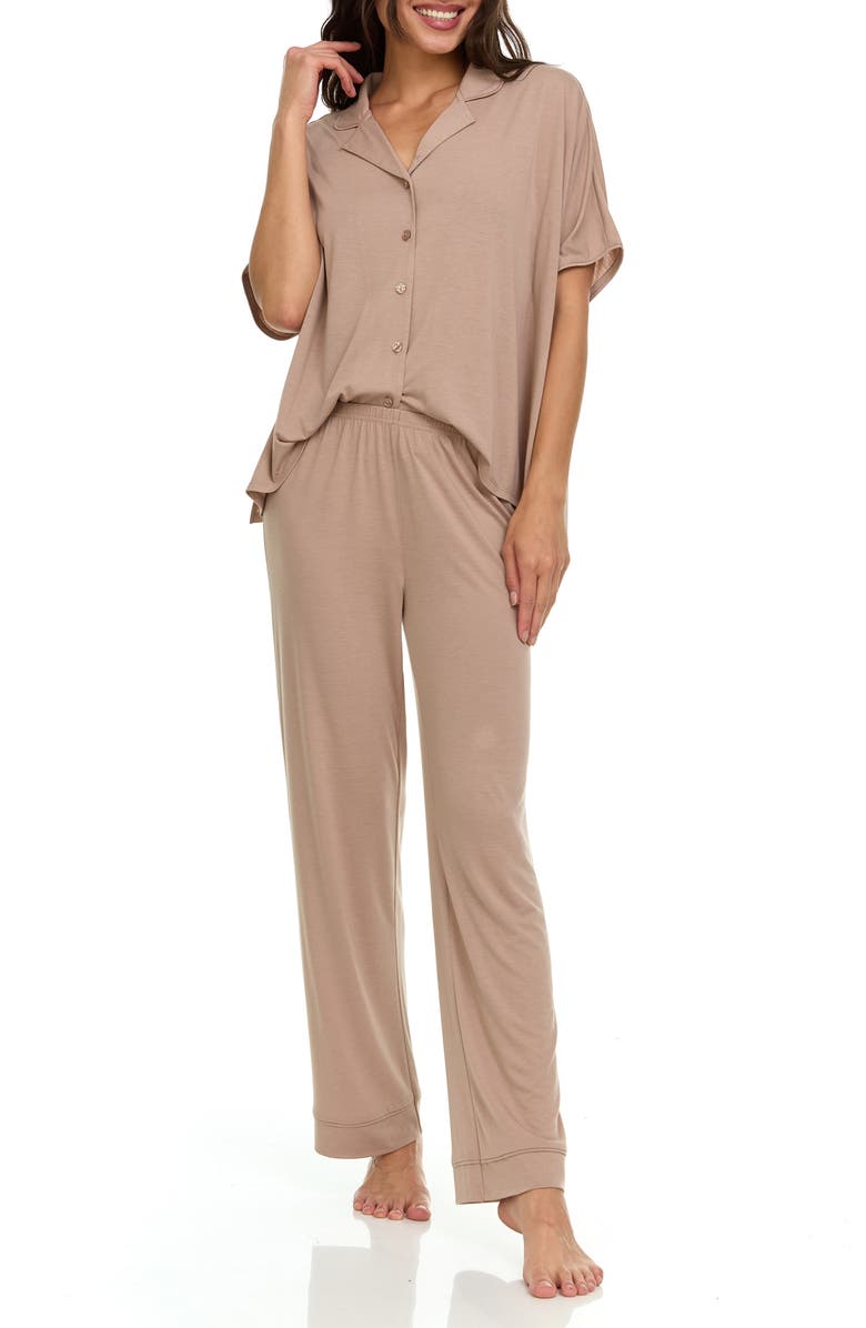 Flora Nikrooz Valeria Pajamas, Alternate, color, Oatmeal