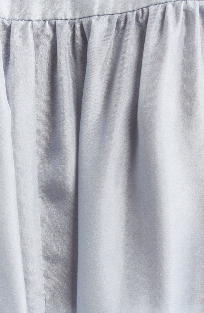 Zimmermann Coco Placed Print Long Sleeve Silk Dress, Alternate, color, Powder Blue Multi Floral